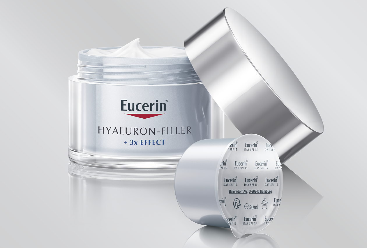 Eucerin спестява 90% пластмаса с новите опаковки на продуктите Hyaluron-Filler