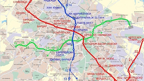 Имената на метро станциите на третото метро